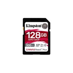 Kingston Canvas React Plus 128GB SDXC UHS-II Memory Card - 300MB/s High-Speed Performance for Capturing Your Best Moments!